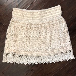 Miss Kelly 1999 Boho Crochet mini skirt